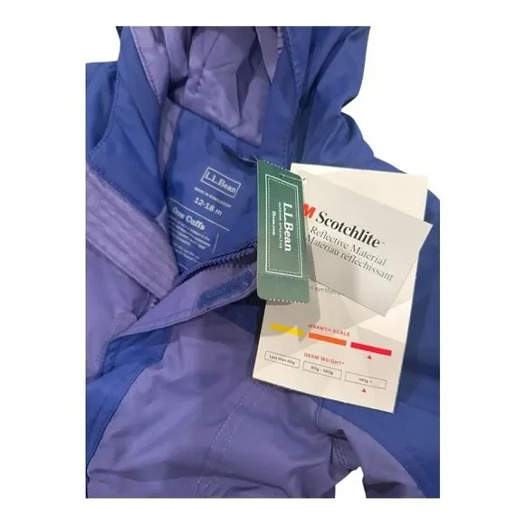 LL Bean Cold Buster Infant Snowsuit 12–18M Purple Blue NWT Thinsulate - Picture 7 of 7